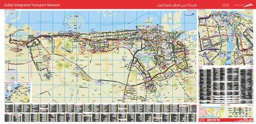Карта автобусных маршрутов Дубая